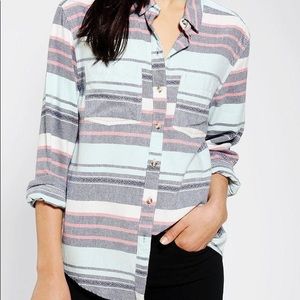 BDG Striped Flannel Shirt—Urban Outfitters